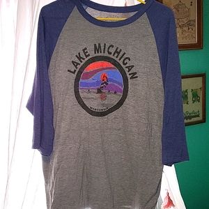 Lake Michigan baseball tee